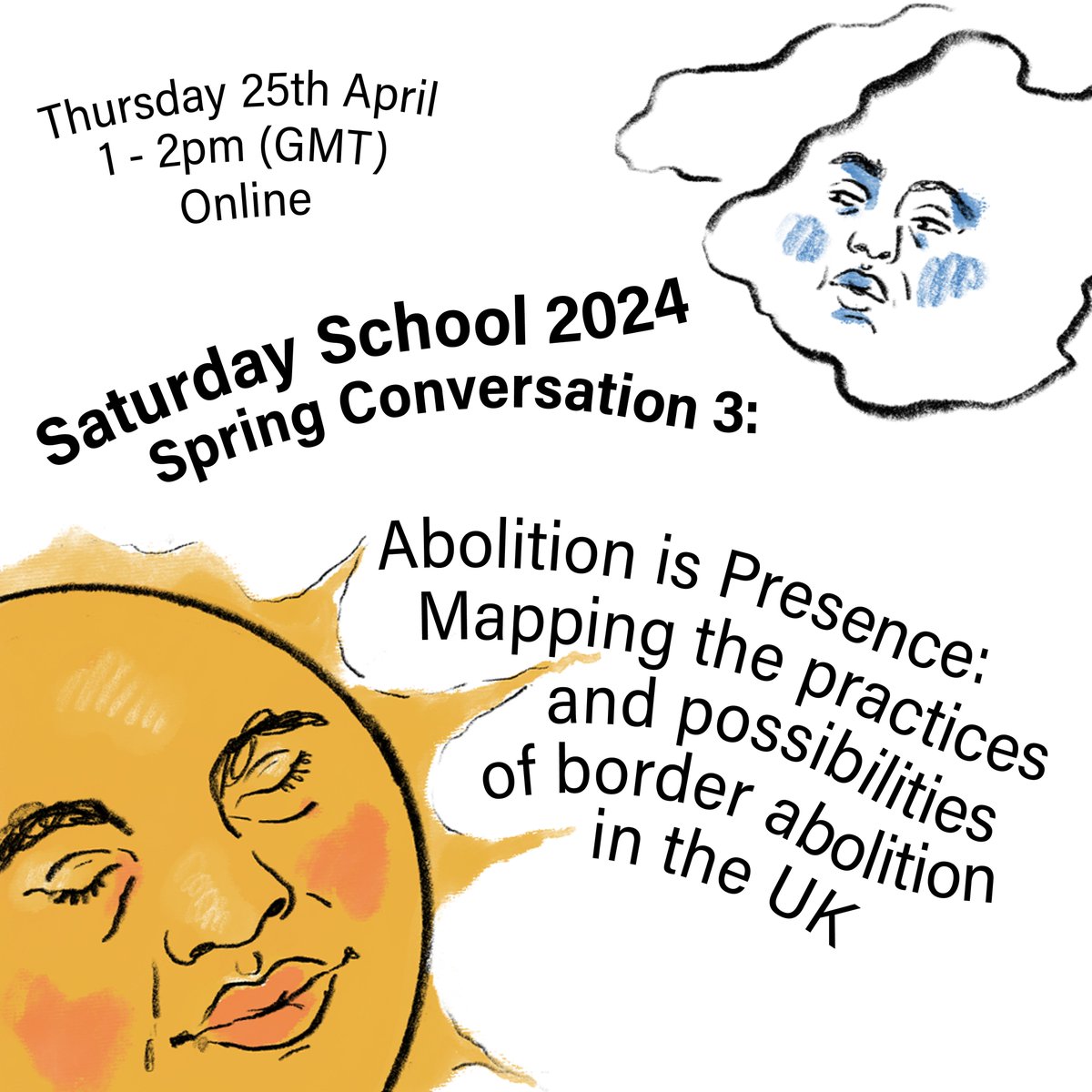 Abolition is Presence: Mapping the practices and possibilities of border abolition in the UK How are migrant and abolitionist organisers building on histories of resistance and experimenting into the future? With: @graciemaybe @cradlecommunity Azfar Shafi @NishmaJethwa (1/2)