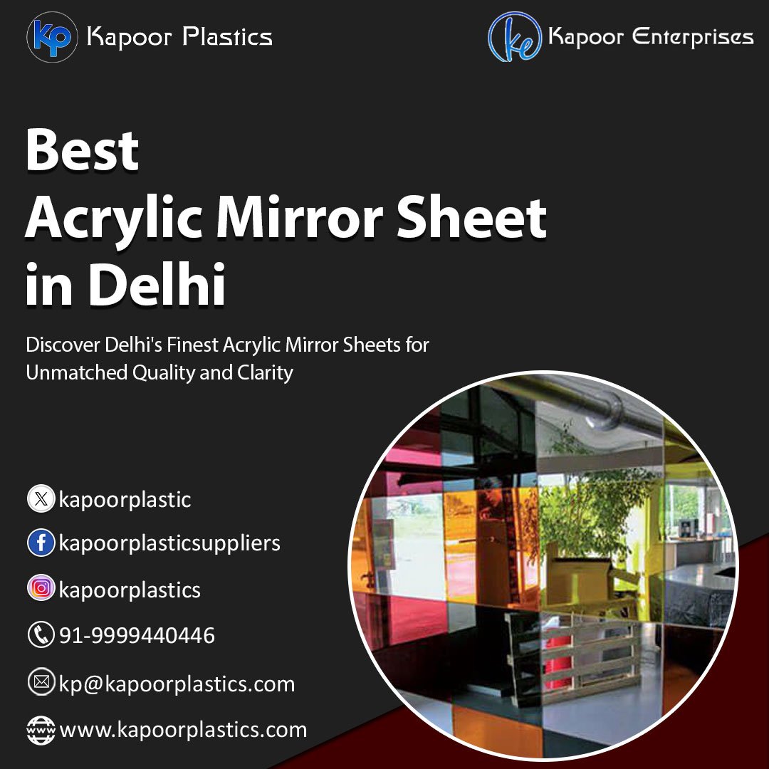 Top acrylic mirror sheet supplier in Delhi with quality products, wide selection, and reliable service for your needs.

For more info 👉 bit.ly/Acrylic-Mirror
📞 011-41500878

#Acrylic #SafetyMirror #InteriorDesign #ColorMirror #DecorativeMirror