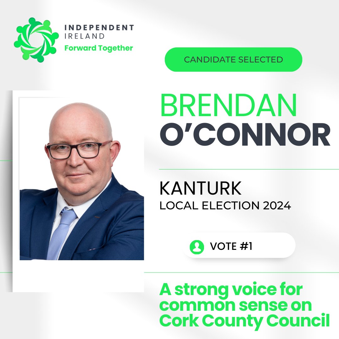 Brendan O'Connor, a dedicated community leader and advocate for rural Ireland, has officially declared his candidacy for the Kanturk Local Electoral Area (LEA) in the upcoming local elections. With a strong commitment to serving his community and a wealth of experience in various…