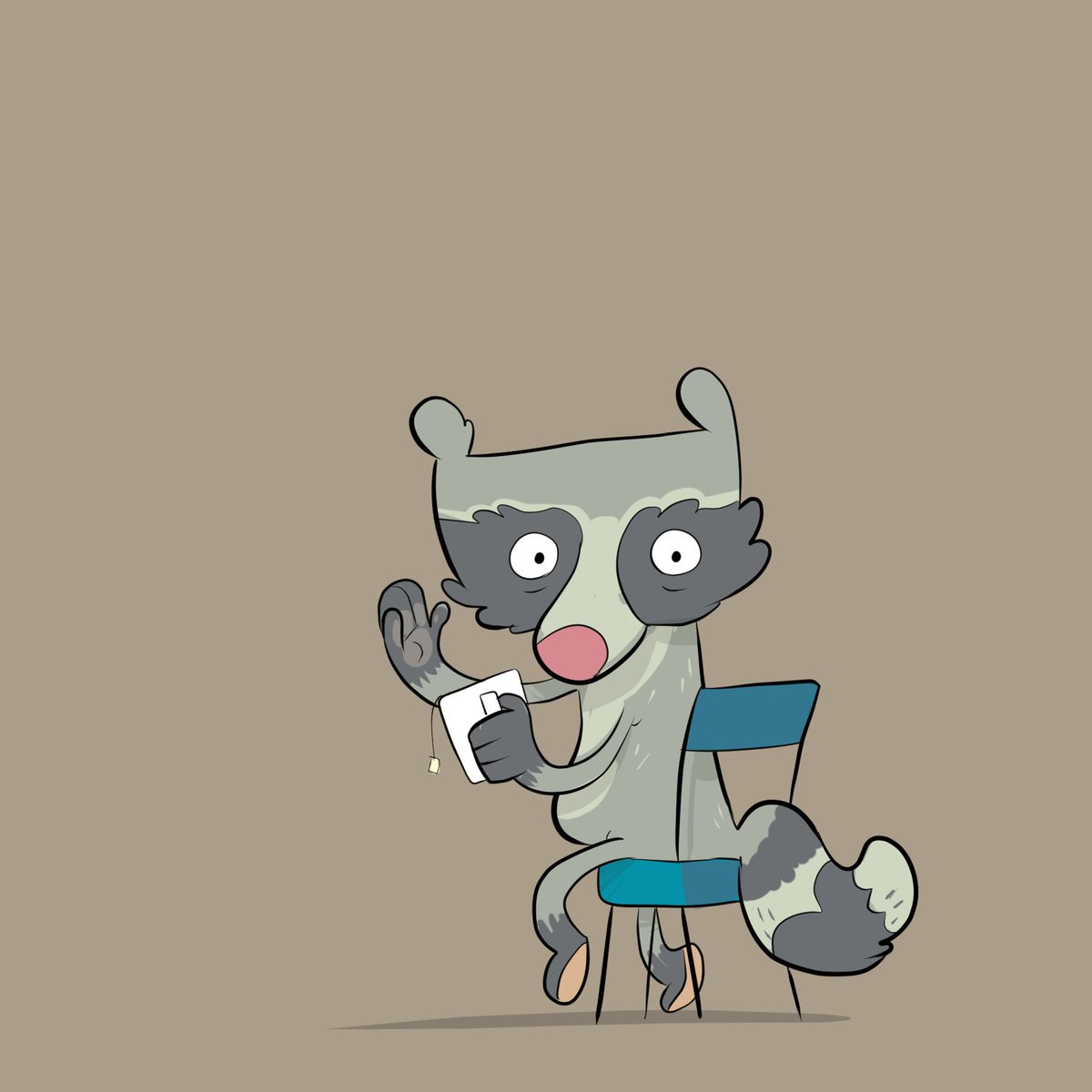 Back to work after a long weekend. It's nice to get the break when you can. #characterdesign #racoon #backtowork