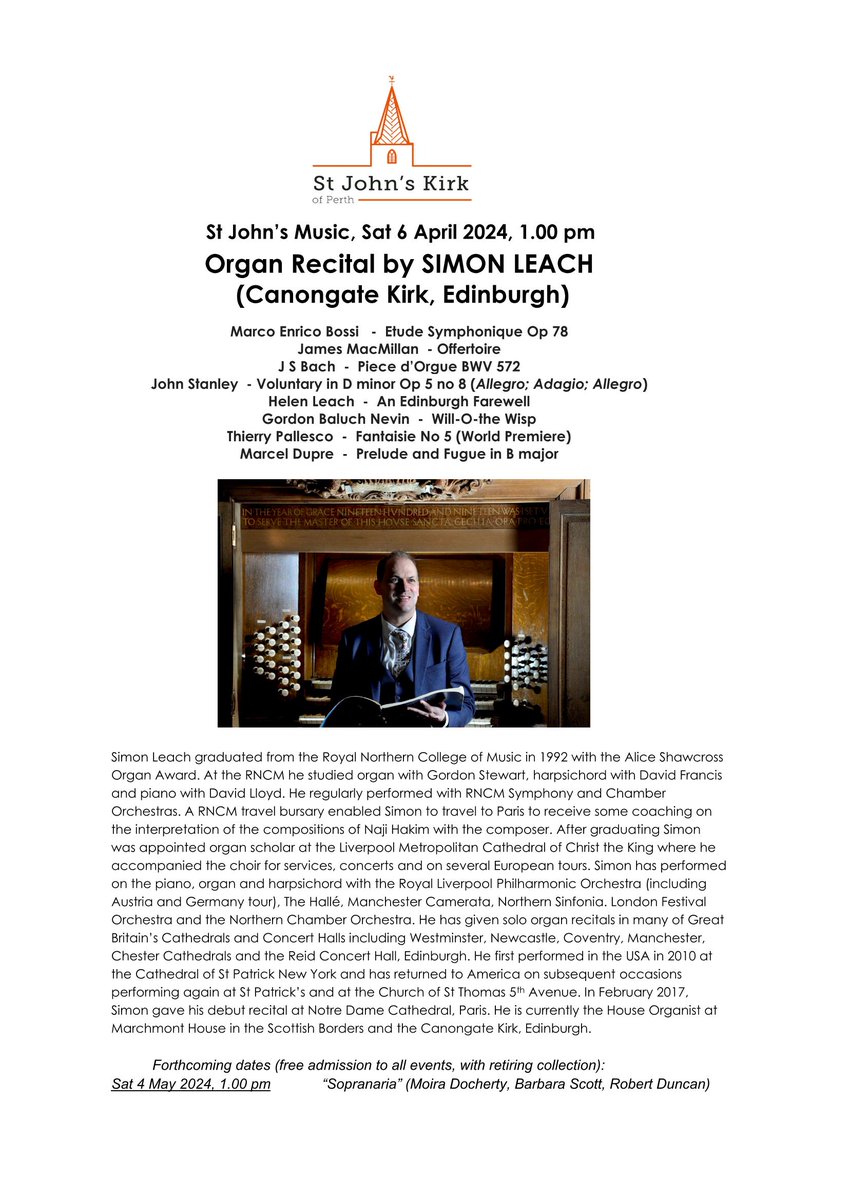 UnitedMusicPubl's tweet photo. This Saturday, @sirbasme #SimonLeach gives the world premiere of Thierry Pallesco's 'Fantaisie No.5' in a recital which also includes @HelenLeachMusic #HelenLeach 'An Edinburgh Farewell'. https://t.co/1VGPn9ynX2