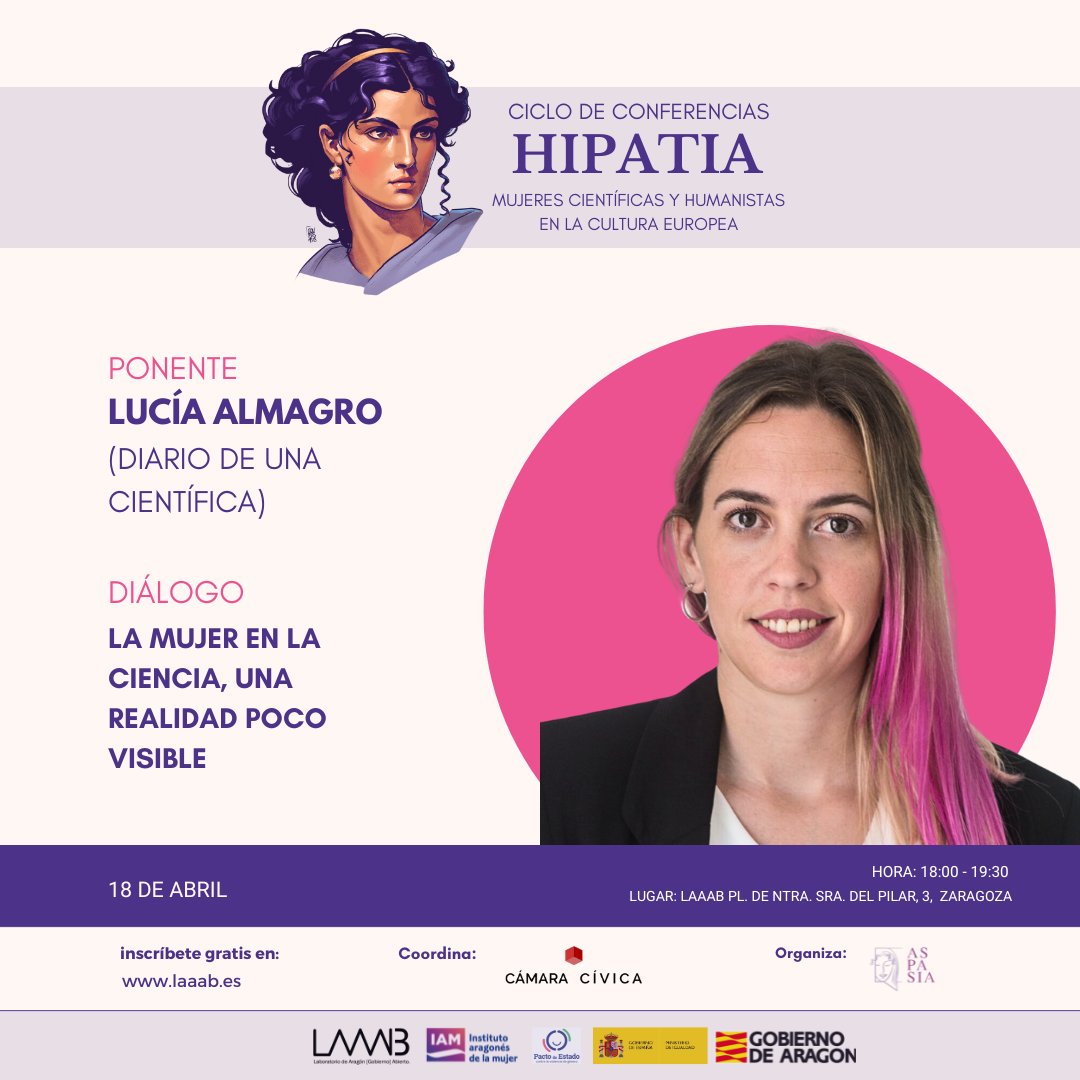 laaab_es's tweet image. 👩🎙️Cada mes contaremos con la participación de destacadas creadoras de contenido y divulgadoras científicas como son Lucía Almagro (@ddcientifica), Rocío Vidal (@SchrodingerGata), Nerea Blanco (@Filosofers) y @AlbaCeColl (El cincel de Claudel).