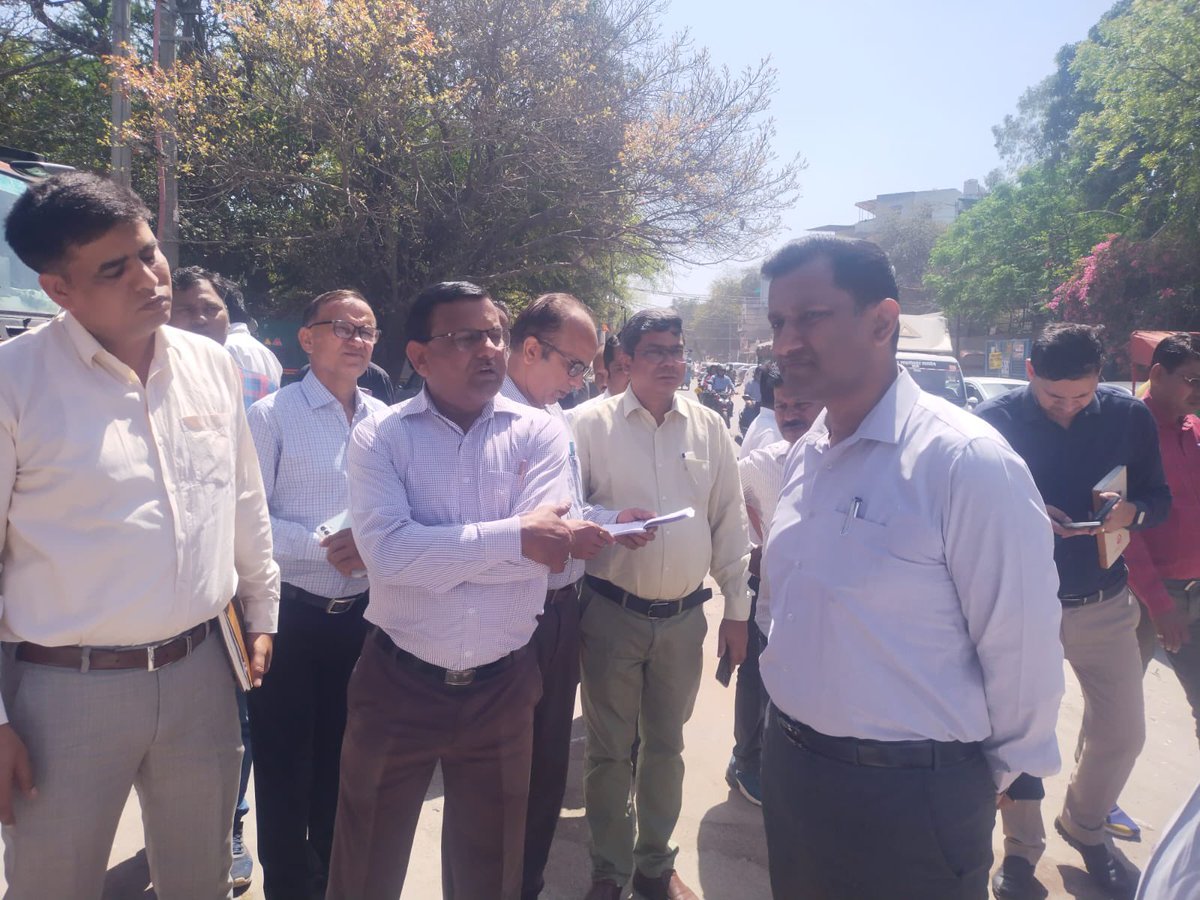 Inspection of Ward Ranjeet Nagar on 02.04.2024 by Sh. Abhishek Kumar Mishra, DC/KBZ, HOD with concerned staff.