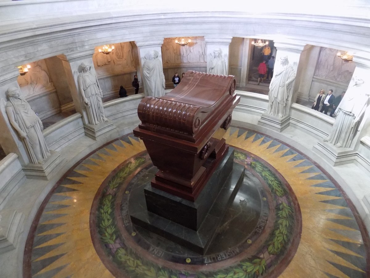 2 April 1861 Napoleon’s coffin was finally transferred to the chapel in Hôtel des Invalides in Paris and set up in a red porphyry sarcophagus where it can be viewed today when visiting Musée de l'Armée. This was 21 years after return of Napoleon’s body from St Helena to Paris.