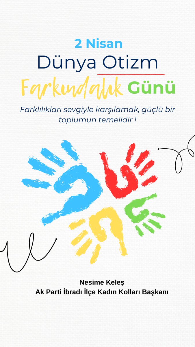 Otizm eksiklik değil, farklılıktır.
Unutmayalım ki, engel diye bir şey yoktur. En büyük engel sevgisizliktir!
Farklılıklarının dünyamıza renk kattığının farkındayız, otizmli dostlarımızın her zaman yanındayız.

#DünyaOtizmFarkındalıkGünü
#FarkındaOlalımFarkındalıkYaratalım