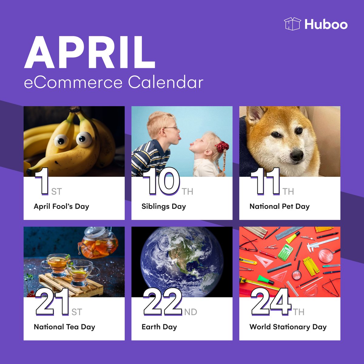 eCommerce brands, are you ready for April? Here are some important dates for your calendar 📅. #eCommerce #3PL #fulfilmentcentre #warehouse #ecommercefulfilment #Huboo