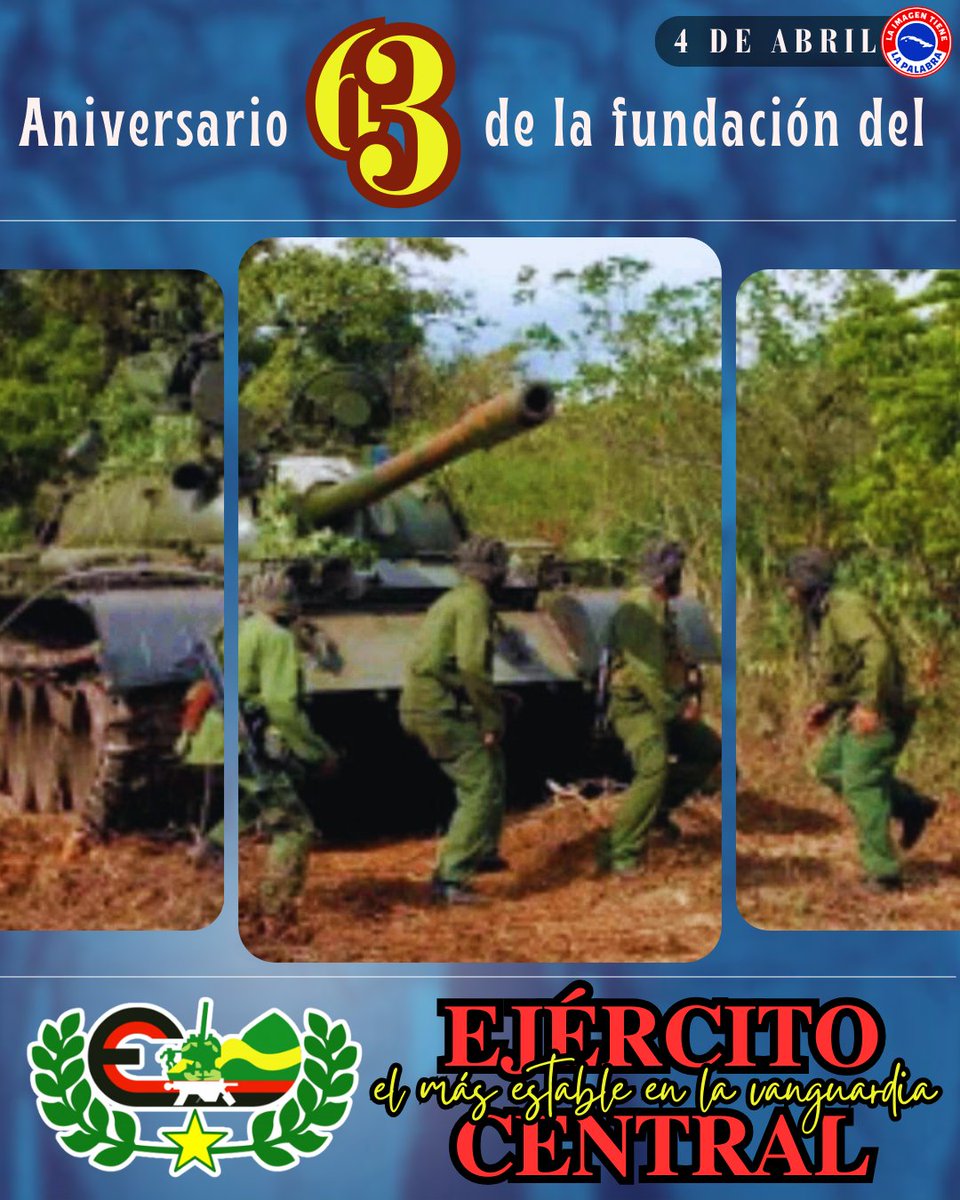 Este 4 de abril también celebramos la fundación de nuestro @CentralEjercito #Cuba 🇨🇺 Felicidades en su 63 aniversario 🎈