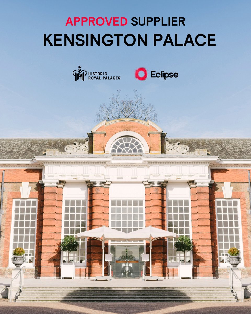 Eclipse_Event's tweet image. ⭕ APPROVED SUPPLIERS FOR KENSINGTON PALACE AND BANQUETING HOUSE ⭕
#EventExcellence #VenuePartnerships #EclipseGlobal 🏰✨
