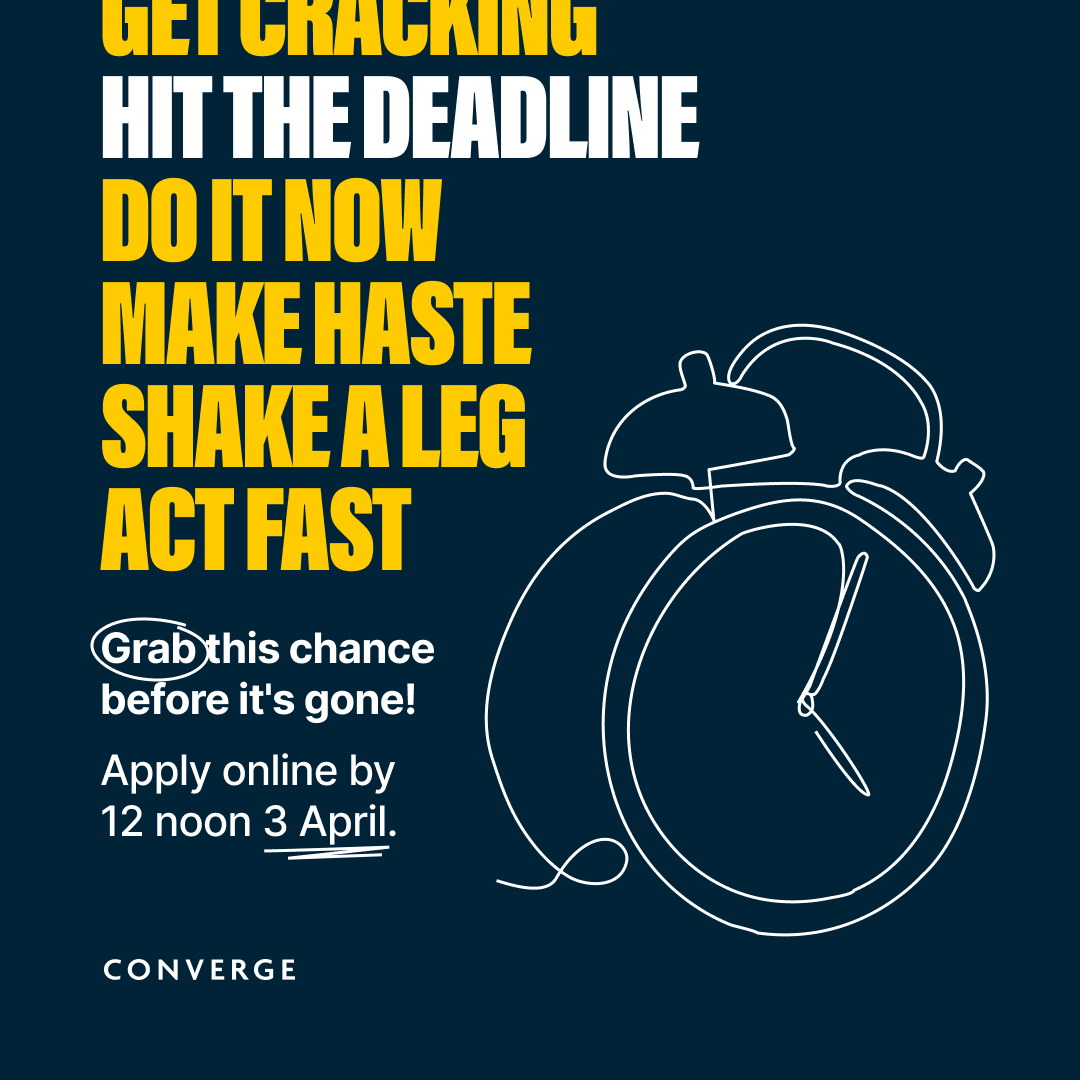 ⏳ Only 24 hours left to apply for Converge 2024! Don't miss out on the chance to secure game-changing funding for your business. Apply below now! 🚀 ow.ly/ohe150R6hyK #Converge2024 #entrepreneurship #standrewsinnovation #universityofstandrews #entrepreneurshipcentre