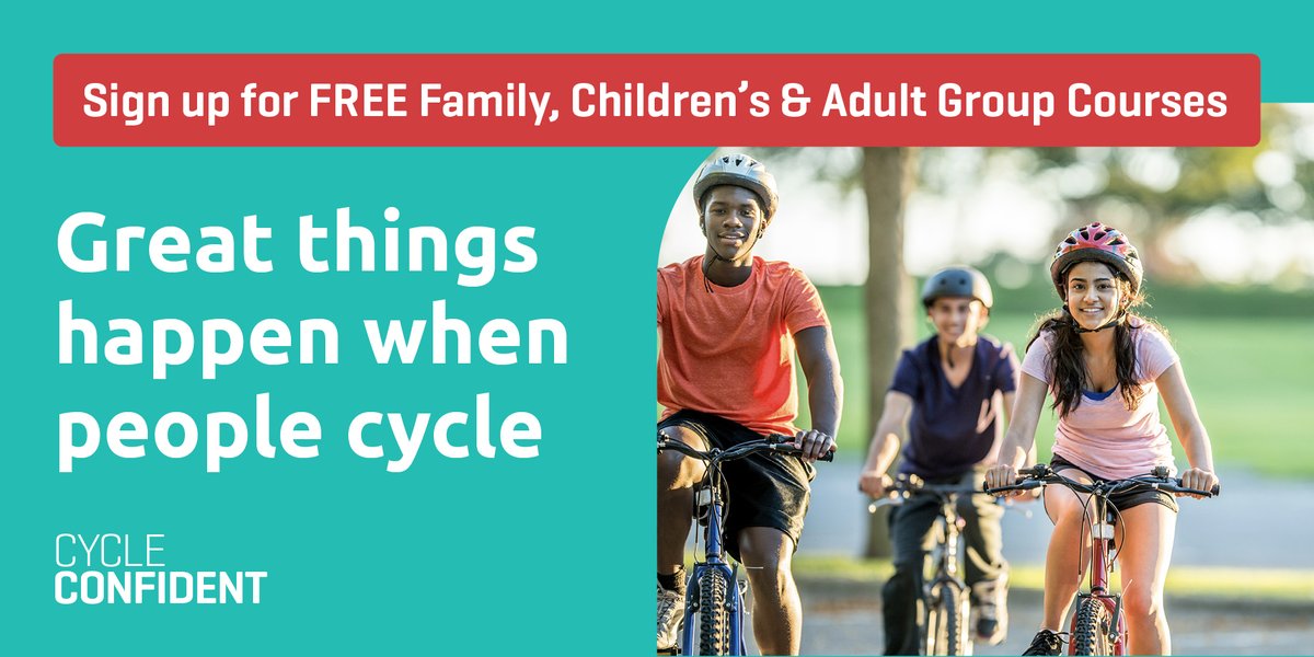 Child group cycle training Sessions take place in #schoolholidays. London courses are very popular and fill up quickly - book now to avoid disappointment. For availability, eligibility and courses: ow.ly/EHBh50R6jX5