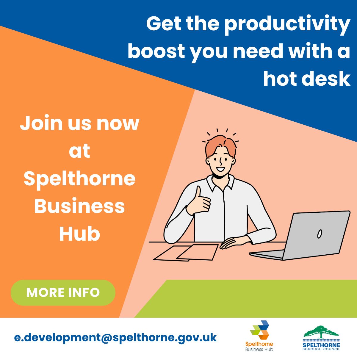 Looking for a vibrant workspace? Step into the Spelthorne Business Hub, where professionals come together to work and collaborate

#HotDesking #FlexibleWork #SpelthorneBusinessHub #SpelthorneBoroughCouncil