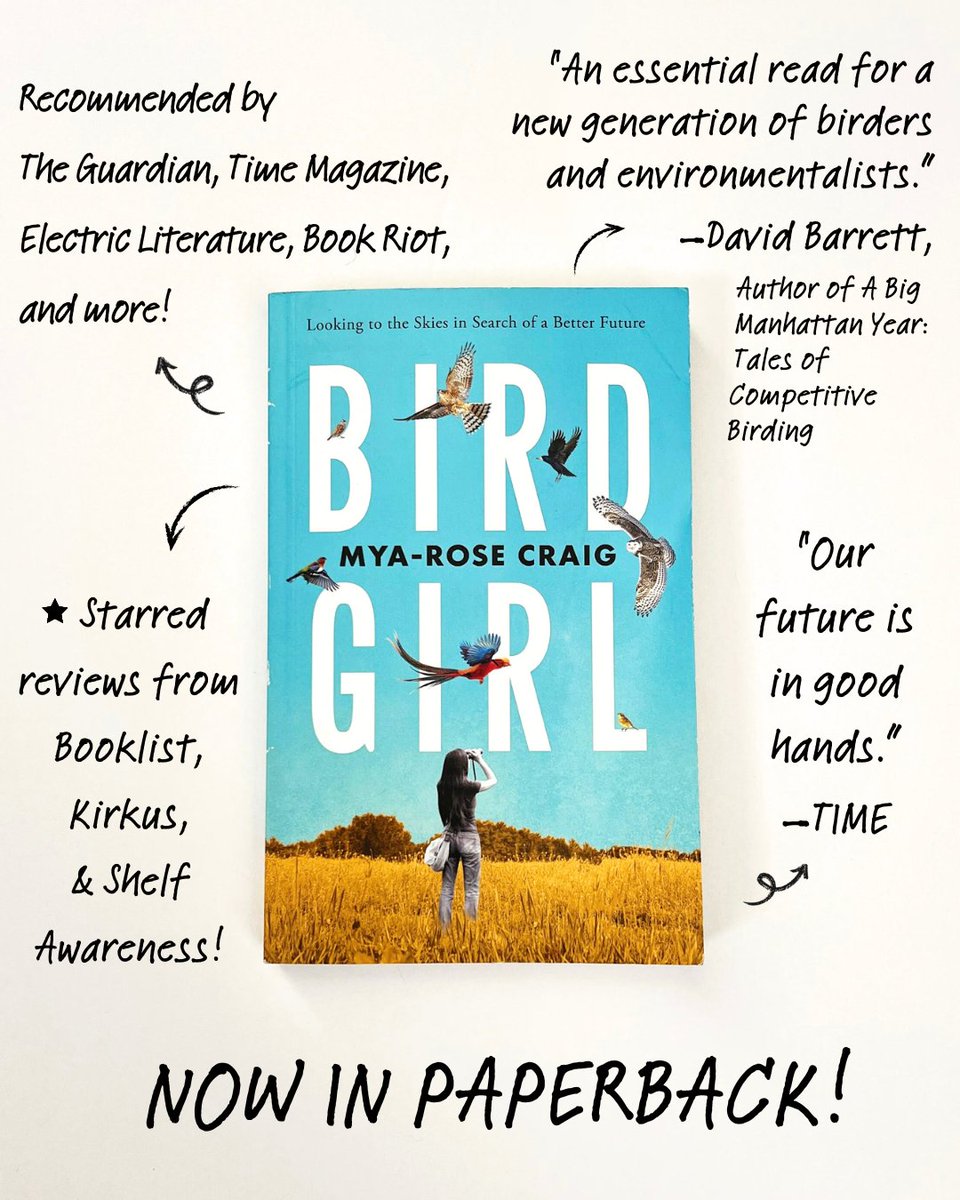 🦜 BIRDGIRL by Mya-Rose Craig is NOW IN PAPERBACK! 🦜 ⁣ “The astuteness with which the 20-year-old writes about her early life will reassure readers that our future is in good hands.” — @TIME Get your copy today! bit.ly/3J3p8lC @BirdgirlUK