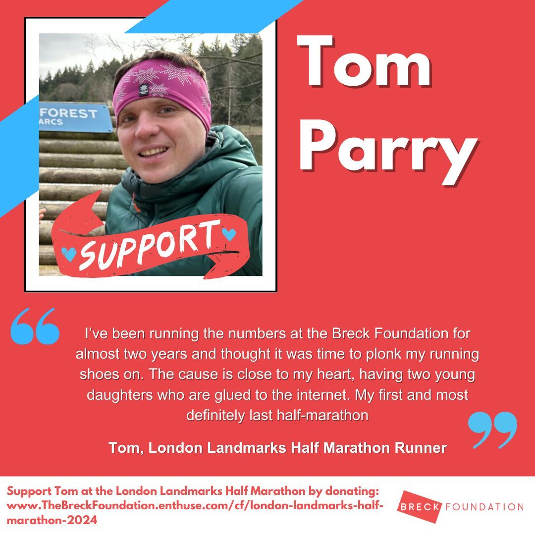 Introducing Tom, our dedicated runner extraordinaire 🏃‍♂️He's hitting the pavement with purpose, representing The Breck Foundation at the London Landmark Half Marathon! With each stride, he's amplifying the message of online safety and making an impact💪💙 buff.ly/4cA15Z2