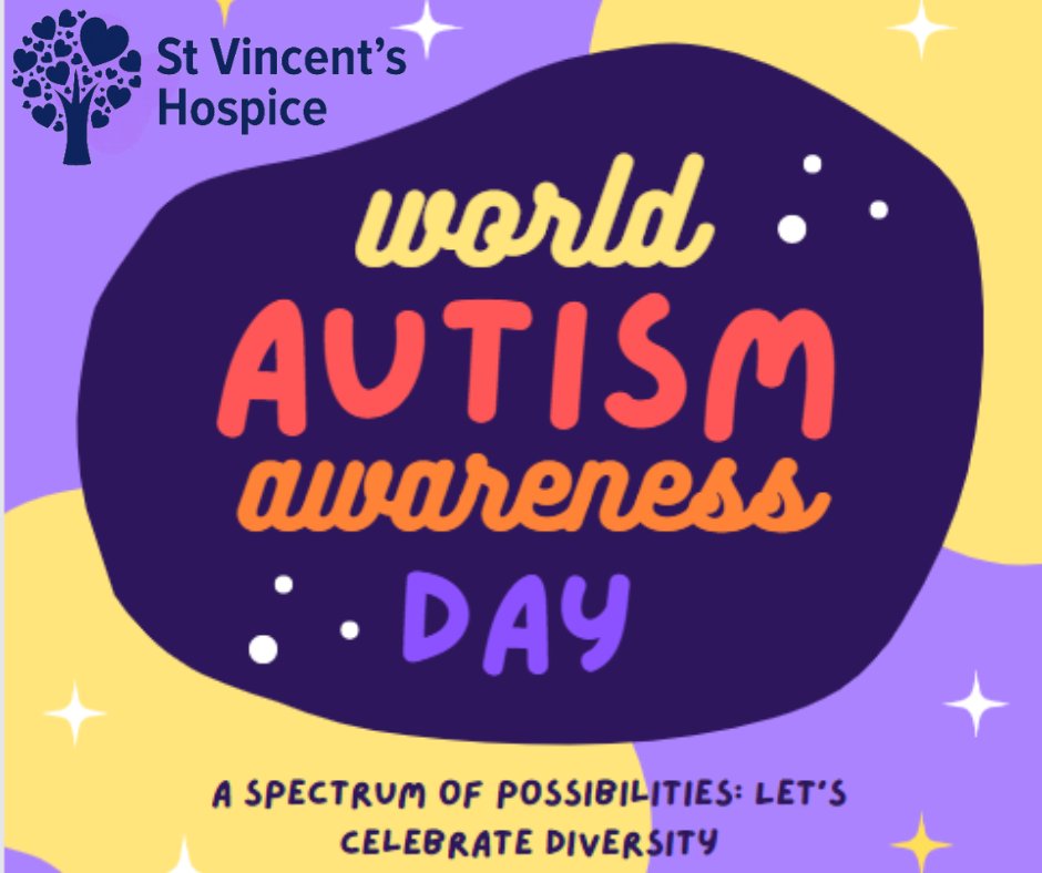 St Vincent’s Hospice is delighted to celebrate neuro-diversity on World Autism Awareness Day. We take pride in our diverse team which includes valued members who are autistic. Let’s celebrate diversity together! #WorldAutismAwareness #TheLittleHospiceWithTheBigHeart💙