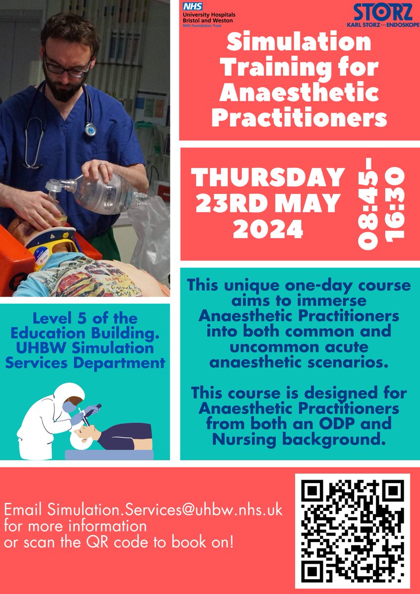 On Thursday 23rd May we re running a Simulation Course aimed at Anaesthetic Practitioners - book now to secure your place!