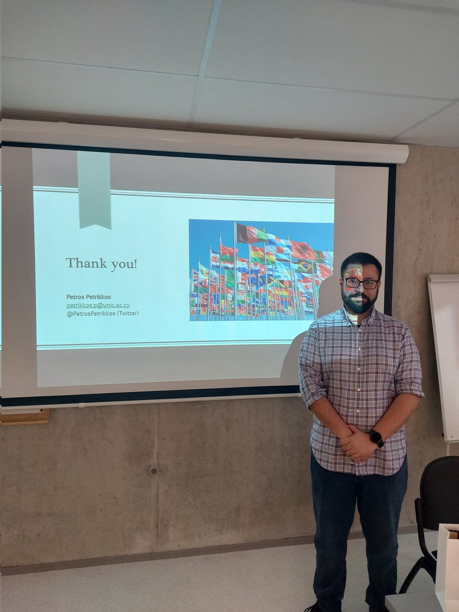 Just delivered a lecture on #smallstates and international organisations for <a href="/SogolasTlu/">TLU SOGOLAS / TLÜ ühiskonnateaduste instituut</a> students as part of my research visit at Tallinn University. I got to compare two very interesting cases - #Estonia and #Cyprus. Many thanks to Dr Matthew Crandall for the invitation!