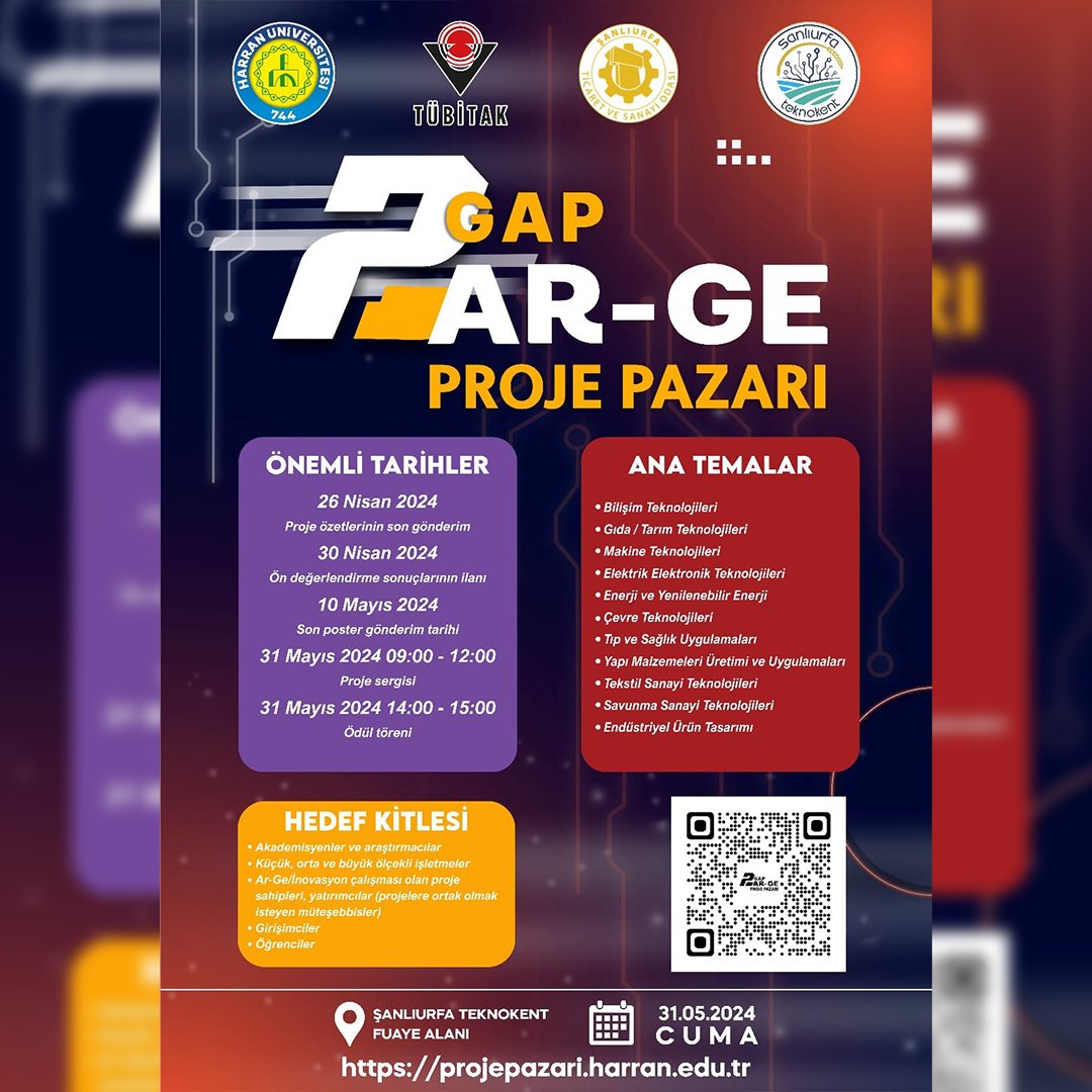 Şanlıurfa Ticaret ve Sanayi Odası ile Şanlıurfa Harran Üniversitesi  ortaklığında Şanlıurfa Teknokent'de; “ II. GAP Ar-Ge Proje Pazarı” organizasyonu gerçekleşecektir.

Haberin detayları 👇
sutso.org.tr/haberler/ii-ga…

<a href="/mdoganyetim/">Mehmet Doğan Yetim</a> <a href="/serhatkrd/">Serhat KARADAĞ</a> <a href="/mustafazahit4/">MUSTAFA ZAHİT</a> <a href="/mustafatas34/">mustafa taş</a> <a href="/komiteleri/">ŞUTSO Meslek Komiteleri</a>