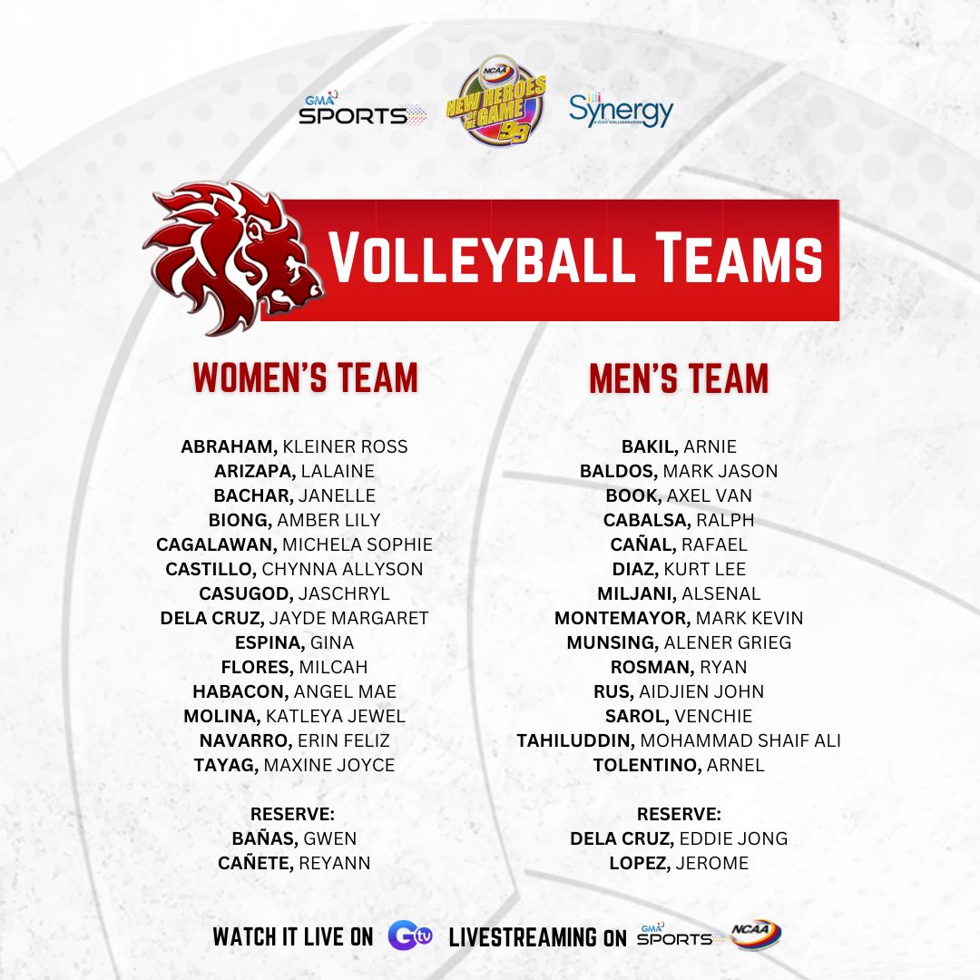 All players ready for Hampasan season! 🏐❤️ NCAA volleyball returns this April 7, 12:00 PM! Watch the games LIVE on GTV or via livestream on GMA Sports and NCAA Philippines’ social media accounts. Follow #GMASports and visit gmanetwork.com/NCAA for #NCAASeason99 updates.