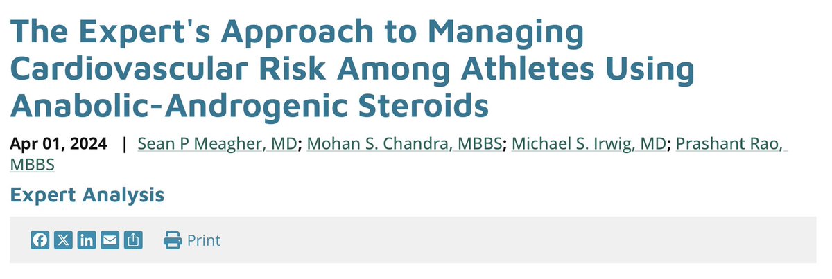It's time to rethink our approach to anabolic steroids & treat it with the same seriousness as other drug addictions. It’s so common, it can no longer be ignored. In @ACCinTouch, we outline typical steroid regimens & a strategy to guide users to safety. bit.ly/3J05XJ4