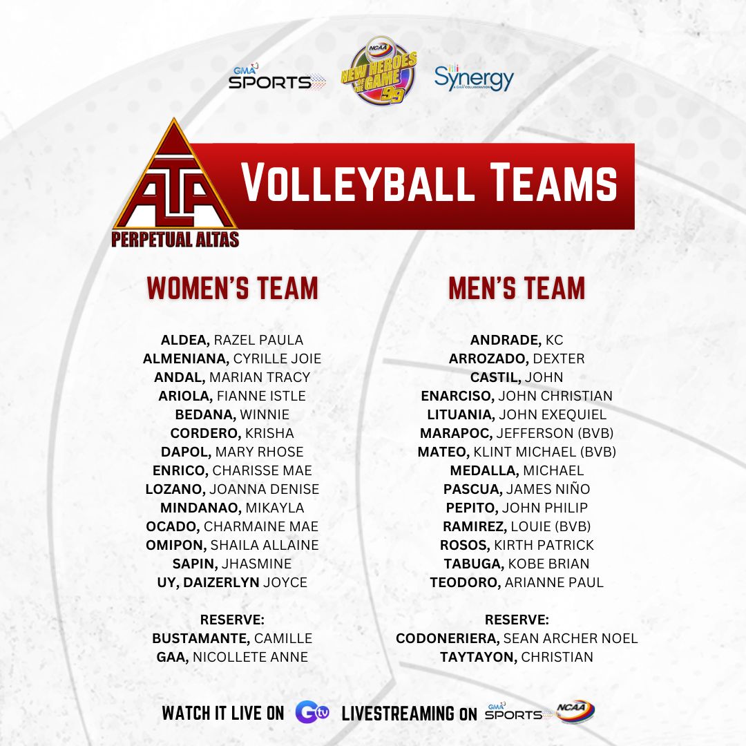 All players ready for Hampasan season! 🏐❤️ NCAA volleyball returns this April 7, 12:00 PM! Watch the games LIVE on GTV or via livestream on GMA Sports and NCAA Philippines’ social media accounts. Follow #GMASports and visit gmanetwork.com/NCAA for #NCAASeason99 updates.