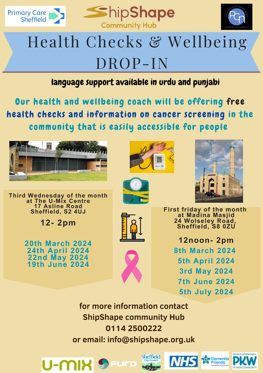 Sheffield Diabetes UK Group will be at Madina Masjid Sheffield on Friday 5th April along with our health and wellbeing coach Sophina, to answer any questions you might have re Type 2 Diabetes #diabetesawareness