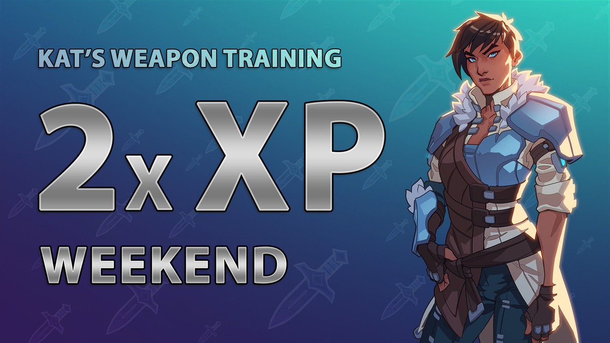 Remember, Slayers who train remain mainly unslain! Be sure to visit Kat this weekend and get double weapon XP from Behemoth kills! ⚔️