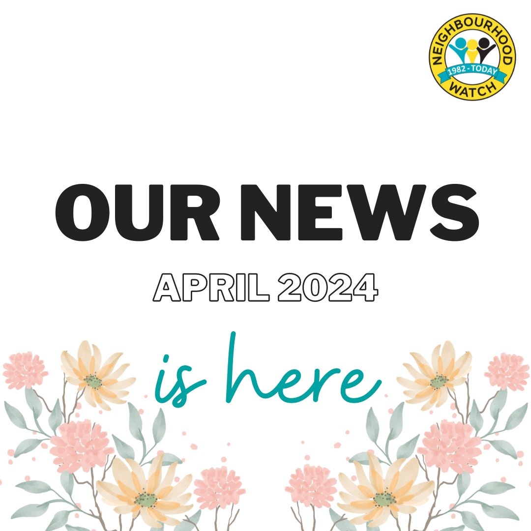 📢 April's newsletter is here! Highlights include... ⭐️ Results from our National Crime and Community Survey 2023 ⭐️ Recordings from our spring webinars ⭐️ Get ready for Neighbourhood Watch Week and the Month of Community! Read April's Our News here: bit.ly/4aF8MeK