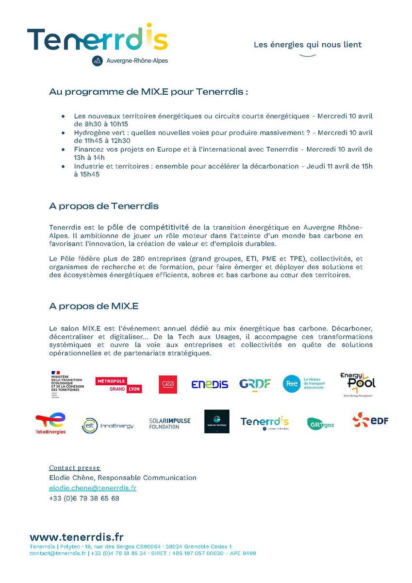 👋 📢 Rejoignez-nous dans 10 jours sur notre village MIX.E et rencontrez nos membres qui exposent : AEGIR, Agregio Solutions, BATIP, BoucL Energie, Groupe Cefem, @ECAMLaSalle, EnerKa Conseil, ÉnOTéA, @_grantalexander, @HYmpulsion, @Solstyce_SAS et Sween #CP 👇 #presse #media