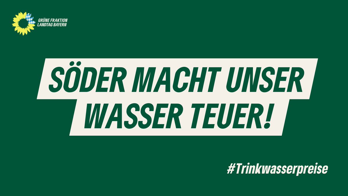 „Die Söder-CSU sollte die Leute in Bayern entlasten. Er könnte einen entscheidenden Teil dazu beitragen, dass die Wasserrechnungen, die bei uns daheim auf dem Küchentisch liegen, wieder runtergehen.“ @KathaSchulze br.de/nachrichten/ba… #Wasser #Bayern