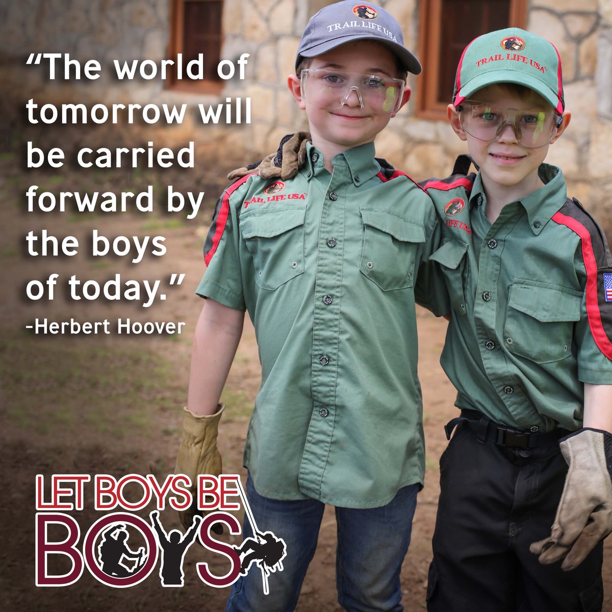 'There are two jobs for American boys today. One is being a boy. The other is growing up to be a man. Both jobs are important.' -Herbert Hoover Read more: traillifeusa.co/3vpU4cr. #traillifeusa #herberthoover #letboysbeboys