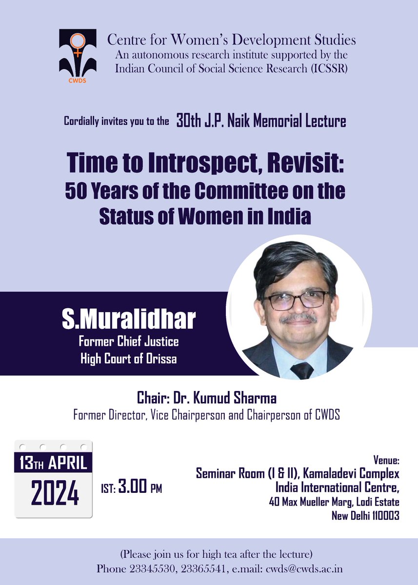 CENTRE FOR WOMEN'S DEVELOPMENT STUDIES tweet media