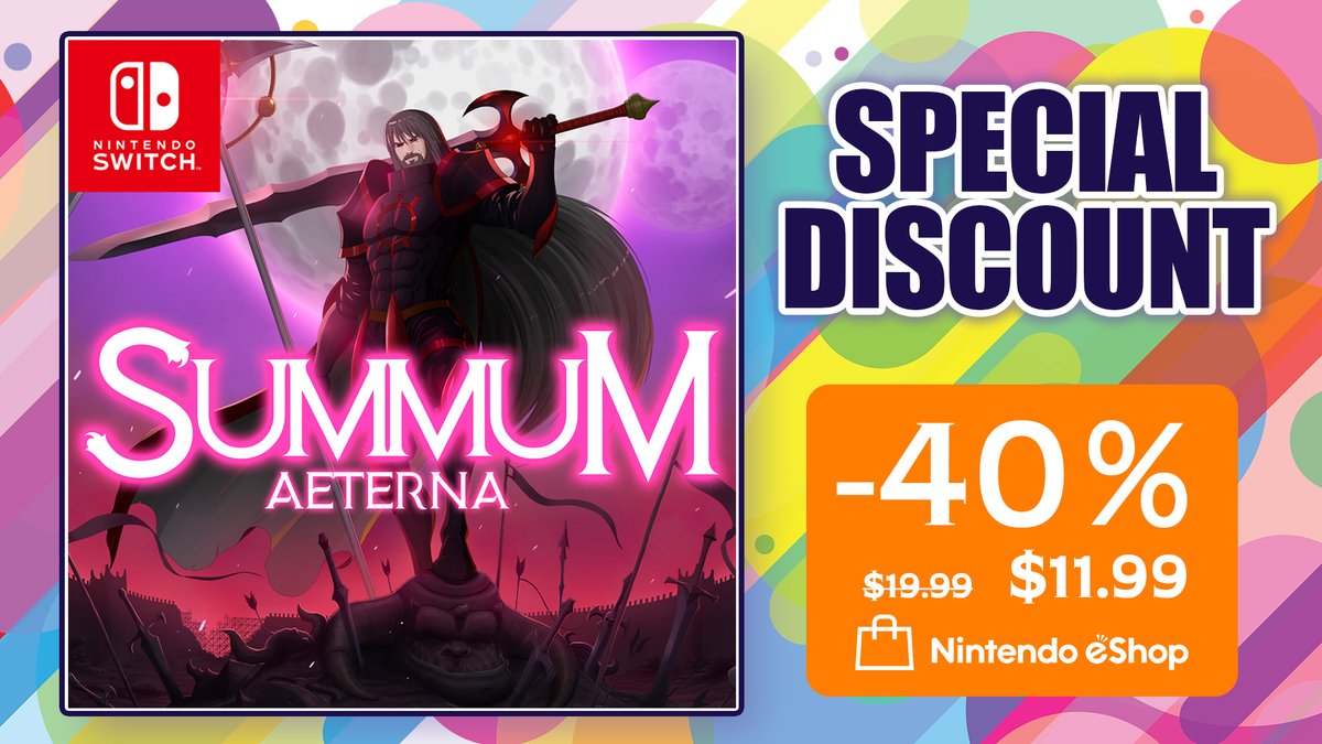 📢 There are more discounts for the Aeterna Universe on the #Nintendo eShop America! 🎮 #SummumAeterna is 40%, a #Roguelite adventure featuring tons of weapons, environments and customization options... Purchase now for your #NintendoSwitch ⬇ nintendo.com/us/store/produ…