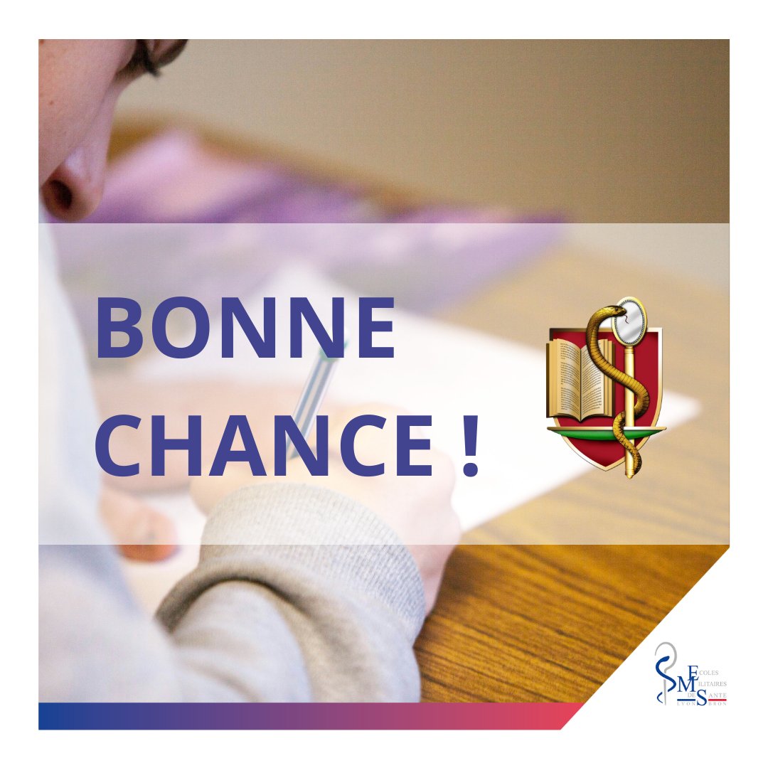 #concours - 🍀Aujourd'hui ont lieu les épreuves écrites du concours d'entrée à l'École de santé des armées (#ESA) : bon courage et bonne chance à tous ! #épreuvesécrites #admissibilité #médecinmilitaire #concoursESA #bonnechance #goodluck