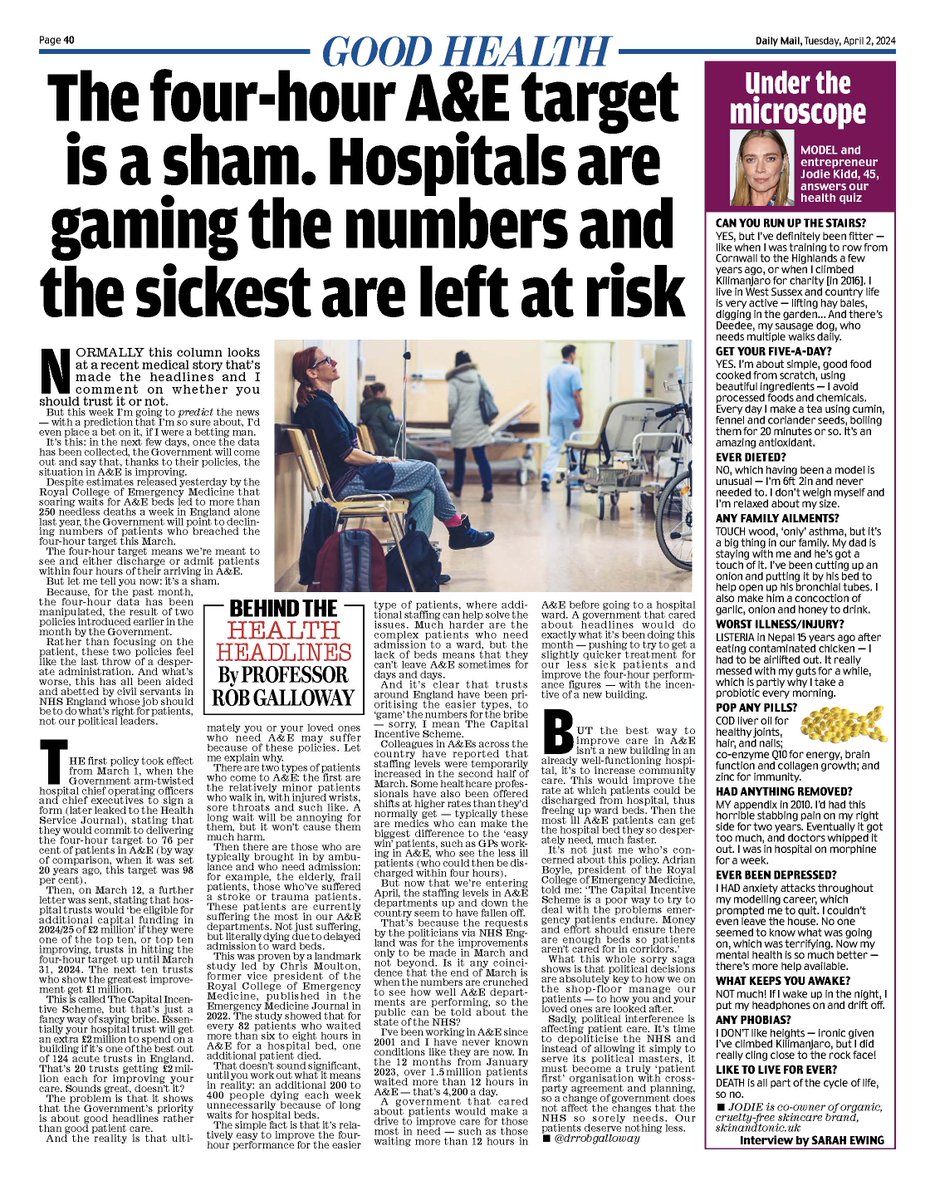 It’s bad enough that over 250 people are week are dying needlessly in hospitals. But what’s worse is that the politicians, whose policies are causing so much patient harm, are spending efforts and money not trying to sort out the crisis but manipulating the data and gaslighting…