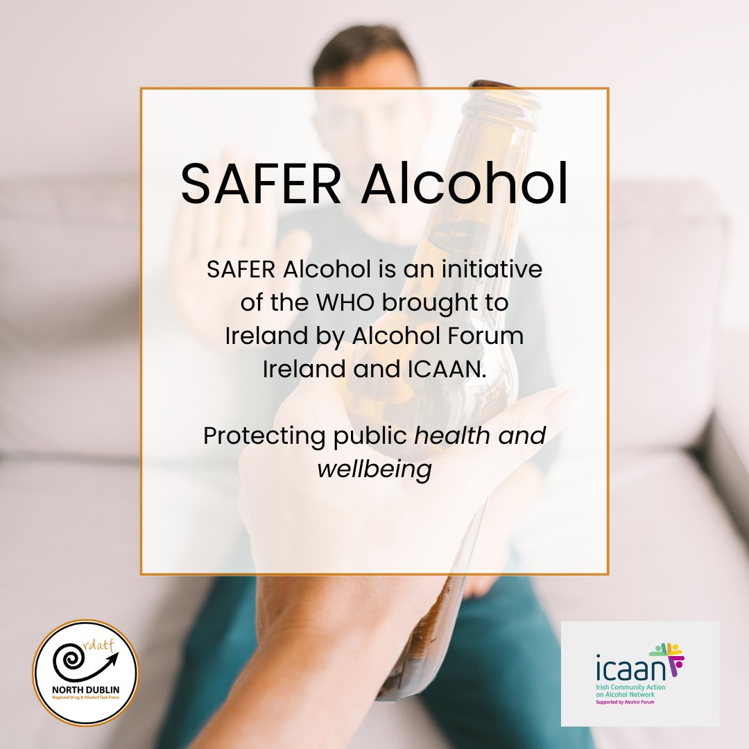 Promoting smart policy measures that affect the advertising and availability of alcohol, raise public awareness and encourage early help-seeking.  #Malahide | #Balbriggan | #Swords