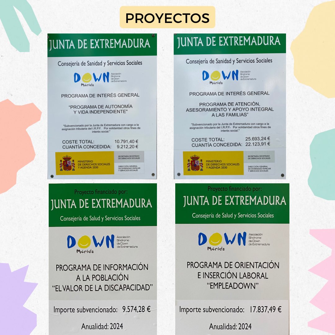 Estos son los programas y proyectos que desarrollaremos a lo largo del año 🗂️📊📈 📌Desde IRPF: Programa de Autonomía y VI y Programa Familia. 📌Desde Normalización: Programa de Orientación e Inserción laboral “EMPLEADOWN” y Programa “EL VALOR DE LA DISCAPACIDAD”