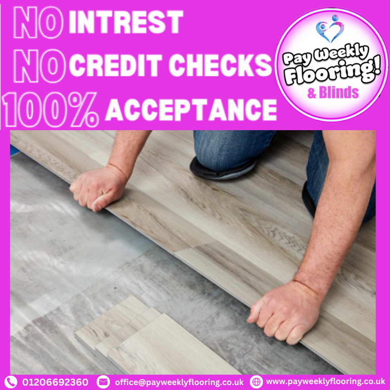 PayFlooringUk's tweet photo. Unlock your dream floors hassle-free! With our pay weekly options, enjoy the luxury of no interest, no credit checks, and 100% acceptance guaranteed. Elevate your space effortlessly! 🏡✨ #PayWeekly #NoInterest #NoCreditChecks #100PercentAcceptance https://t.co/Ea4il1JGQI