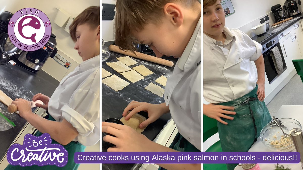 HeroesFish's tweet photo. Just look at what our #CreativeCooks have been doing!
Using wild pink salmon, donated by @AlaskaSeafoodUK, 1000s of school pupils have been cooking & creating – great work #FishHeroes!
Why not help us do more?
https://t.co/rmepsfjve2
@FoodTCentre @FishmongersCo https://t.co/rMUdYikhTd
