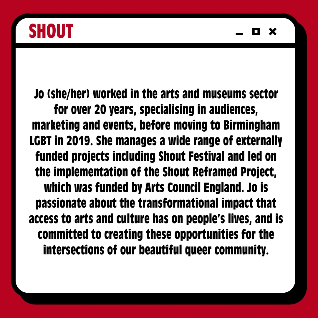 2023 was a time of change for Shout. After leaving the NPO, we decided this was the perfect time to stop and take stock of what Shout should be, what our community needs us to be and how to make it happen. Meet the team, Jo Muskett 🔗Read more: ow.ly/LtHU50R1oW4