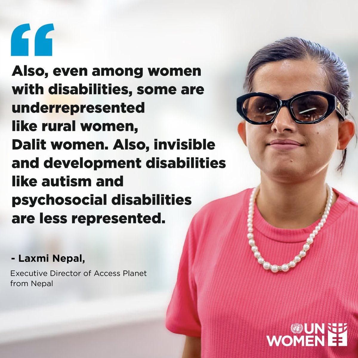 “I hope the #Beijing+30 review will enhance the perspective of women and girls with disabilities,” says Lamix, an Executive Director of Access Planet from #Nepal. 👉 Read more: unwo.men/Zai050R2Ql8 #WorldAutismAwarenessDay @unwomennepal @UN_Nepal