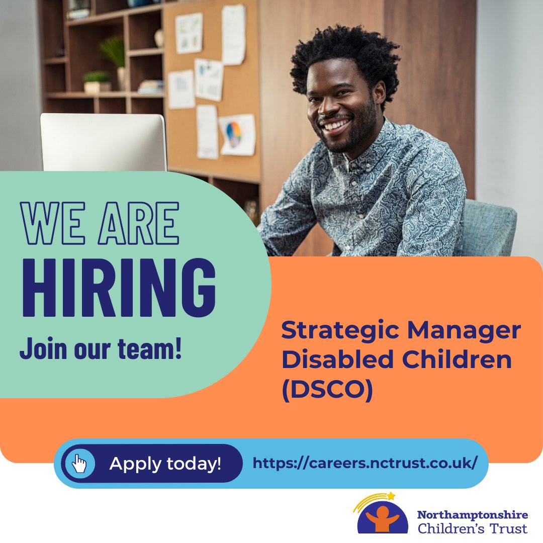 Are you an experienced strategic leader, able to inspire others to drive forward sustainable improvements? We have an opportunity for you to join us as strategic manager disabled children. Apply today: careers.nctrust.co.uk/jobs/job/Strat…
