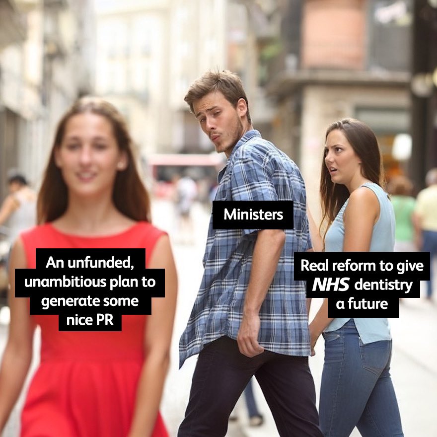 Easily distracted? Ministers seem to think spin will solve the access crisis. Simply repeating empty soundbites won’t save NHS dentistry. We need real reform. Send a message to the PM. 👉38d.gs/SaveNHSDentist…