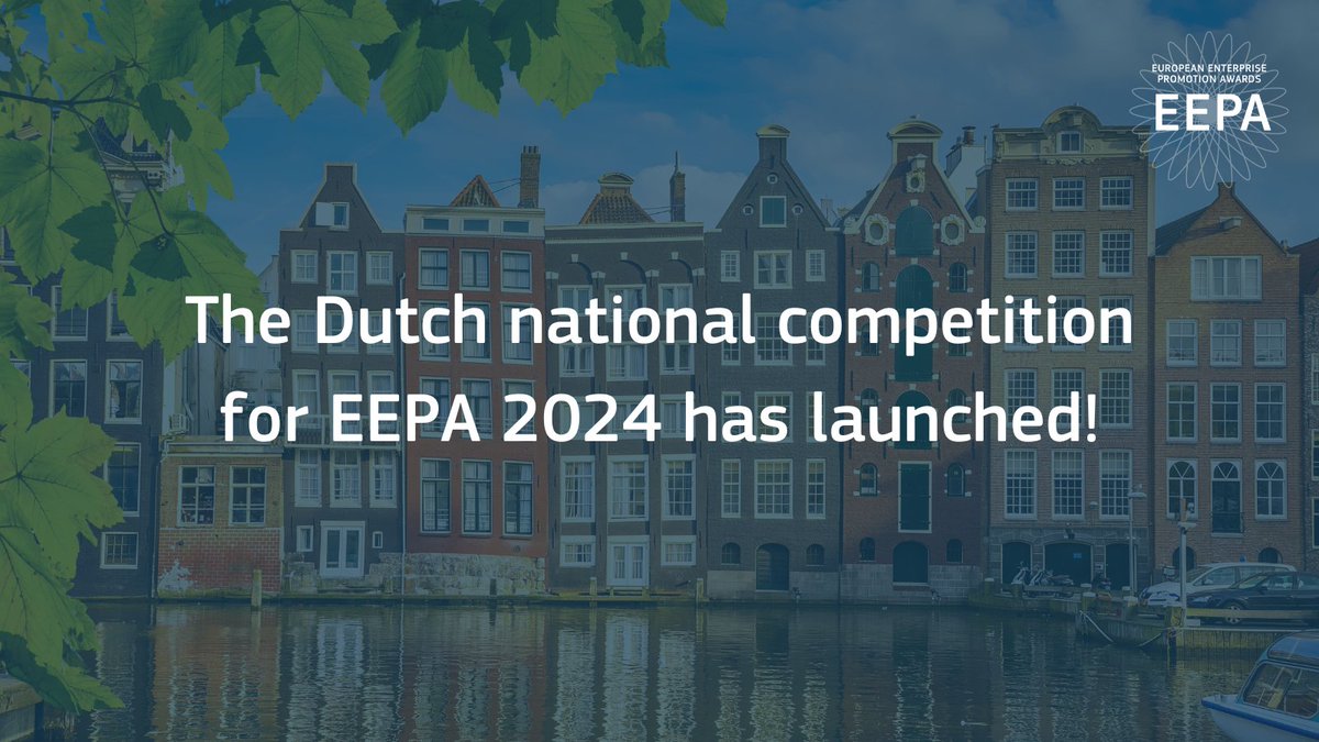 Enterprise promoters in the Netherlands - the Dutch #EEPA2024 national competition is open for applications until 24 May 2024. 🇳🇱 Apply now! The Dutch finale will be held on 27 June. More information here ⤵️ single-market-economy.ec.europa.eu/news/eepa-2024… @RVO_Nederland