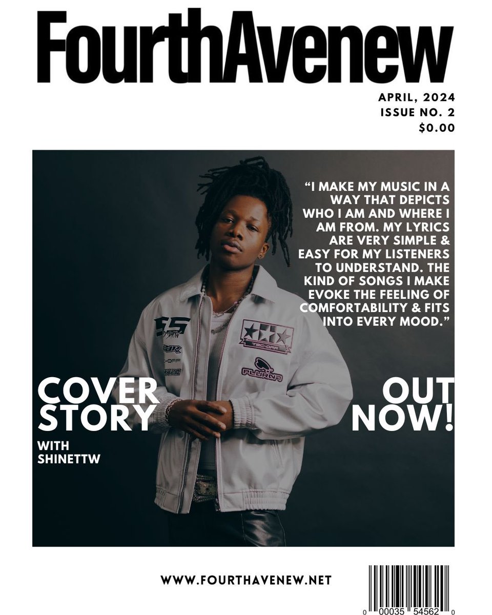 April issue of the FOURTH AVENEW Magazine out now❗️ Catch the candid conversation we had with our cover star @shinettw_ as he gets ready to step unto the global stage. 🔗: fourthavenew.net/shinettw-an-ar…