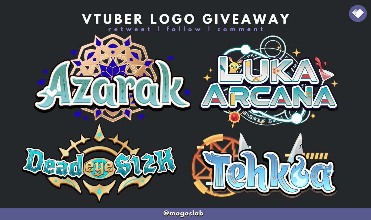 mogoslab_'s tweet photo. ✨Free Logo Giveaway✨
End in 24 hours
To enter:
☑️Follow 
☑️Comment &amp; Retweet
#VtuberDebut  #VTuberAssets https://t.co/JFwjJh6txI