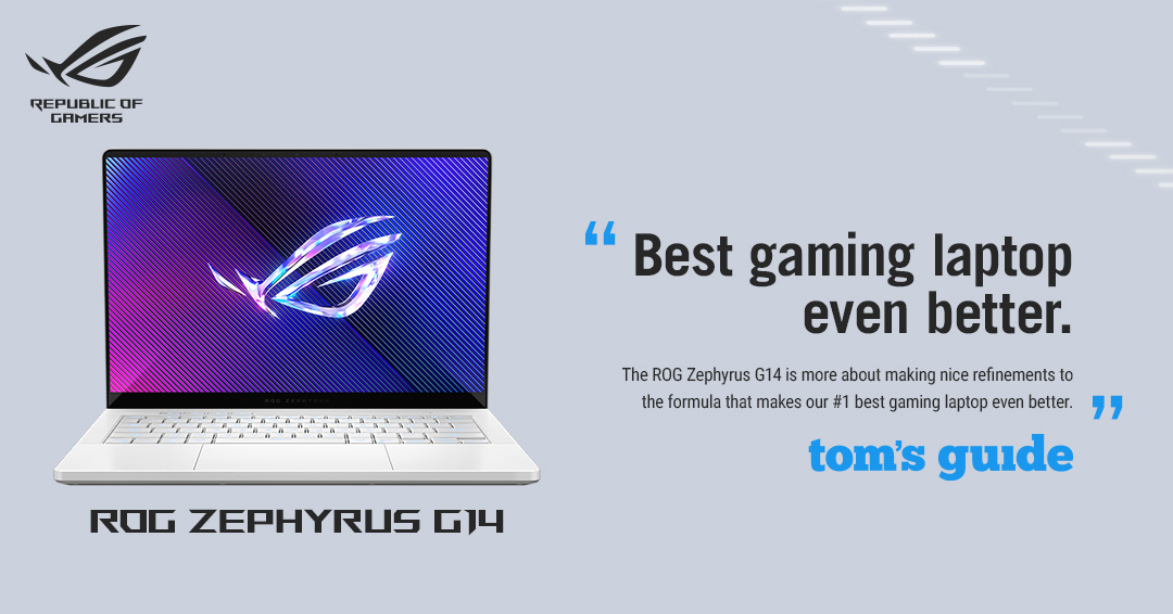 ASUS_ROG's tweet image. &quot;The best gaming laptop you can currently buy has just launched with a new OLED version.&quot;
Check out what Tom&apos;s Guide has to say about the new Zephyrus G14
👉rog.gg/KxjUEm

#ZephyrusG14