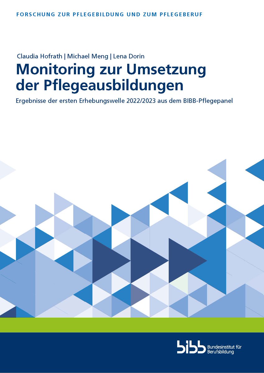 NEUERSCHEINUNG #Monitoringbericht zur #Pflegeausbildung. Systematische Langzeitbeobachtung des Qualifizierungsgeschehens in der Pflege. Ergebnisse der aktuellen Erhebung Oktober 2022 bis Mai 2023. bibb.de/dienst/publika…