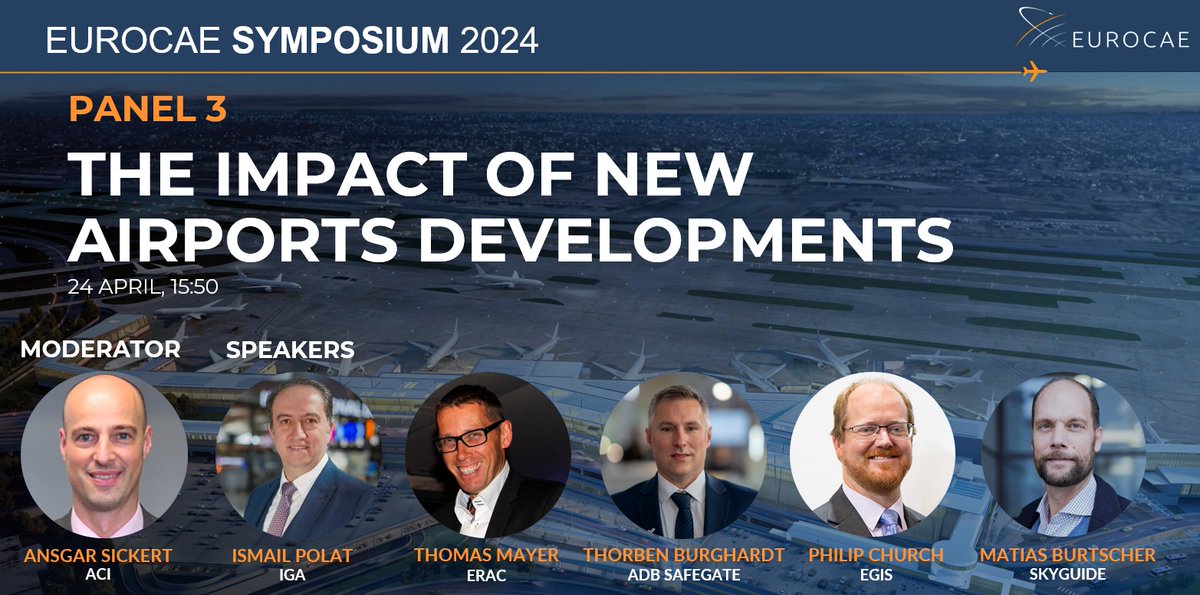 📢 We are excited to announce the third panel of the #EUROCAESymposium. ✈️ In this panel we will explore both the realised impacts of recent #AirportDevelopments, as well as some initiatives in planning or execution for the near to medium term.