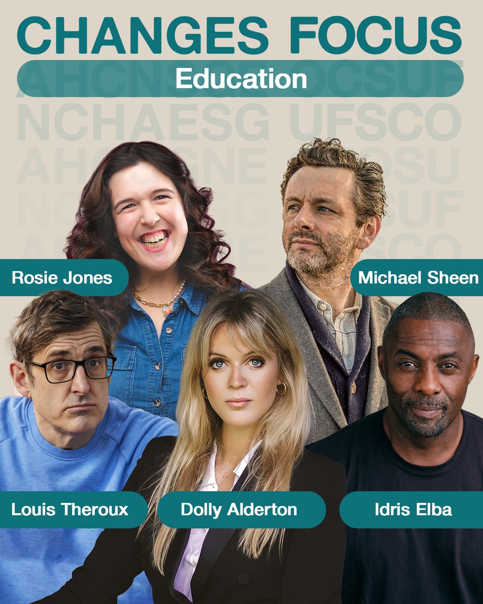 Introducing Changes Focus: where we zoom in on 1 theme of change & bring you takes from different guests. This week's focus is Education, where @louistheroux, Dolly Alderton, @josierones, @idriselba & Michael Sheen cover the corners of school experience. podfollow.com/changeswithann…