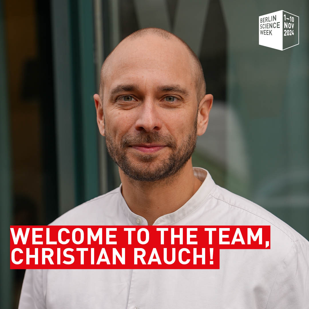 🥳 We are happy to announce that Christian Rauch is the new Head of Berlin Science Week. He has a PhD in physics from TU Berlin, and is the founder of @STATEStudioBLN. We extend our gratitude to the @RegBerlin for its continuous support of Berlin Science Week. 🚀